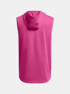 Ružová pánska mikina bez rukávov Under Armour Project Rock Fleece Payoff Sleeveless