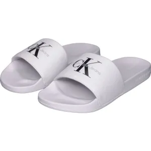 Calvin Klein SLIDE MONOGRAM CV Pánske šľapky, biela, veľkosť