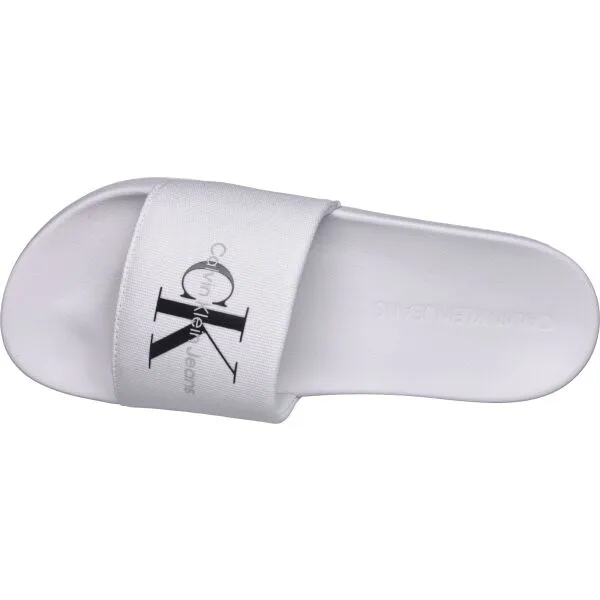Calvin Klein SLIDE MONOGRAM CV Pánske šľapky, biela, veľkosť