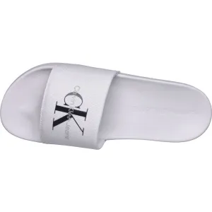 Calvin Klein SLIDE MONOGRAM CV Pánske šľapky, biela, veľkosť
