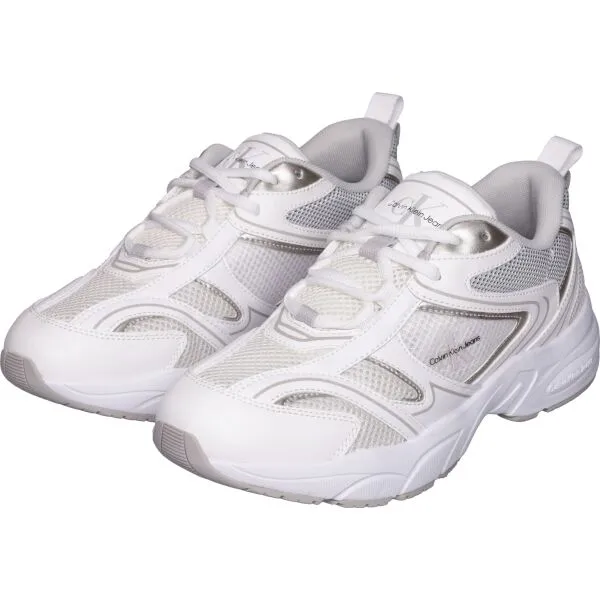 Calvin Klein RETRO TENNIS MESH ML Dámska vychádzková obuv, biela, veľkosť