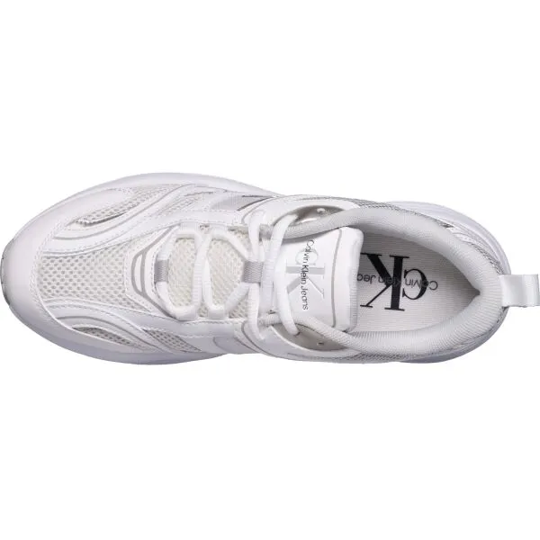 Calvin Klein RETRO TENNIS MESH ML Dámska vychádzková obuv, biela, veľkosť
