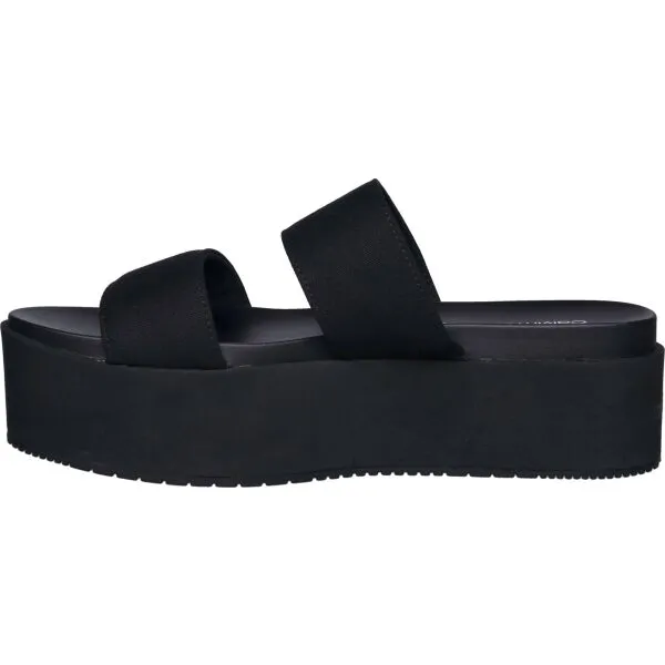 Calvin Klein FLATFORM SANDAL WEBBINGIN Dámske sandále, čierna, veľkosť