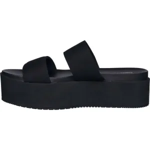 Calvin Klein FLATFORM SANDAL WEBBINGIN Dámske sandále, čierna, veľkosť