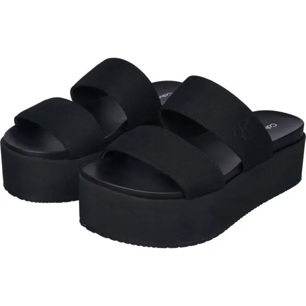 Calvin Klein FLATFORM SANDAL WEBBINGIN Dámske sandále, čierna, veľkosť