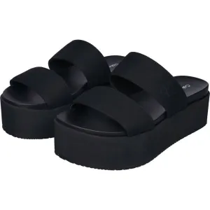 Calvin Klein FLATFORM SANDAL WEBBINGIN Dámske sandále, čierna, veľkosť