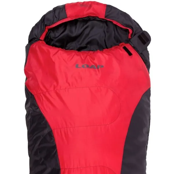 LOAP SOLLE Spací vak, červená, veľkosť 220 cm - ľavy zips