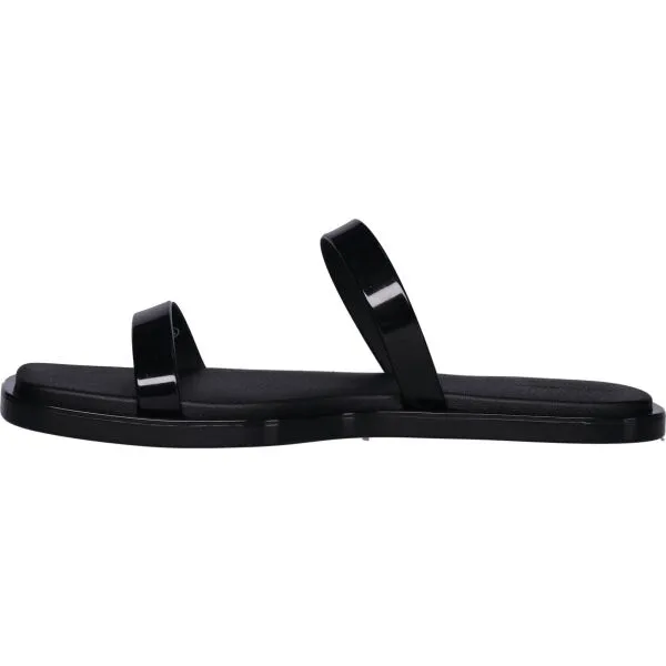 Calvin Klein DOUBLE BAR SLIDE Dámske sandále, čierna, veľkosť