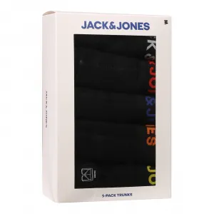 5PACK pánske boxerky Jack and Jones čierné (12167028-BLK/BLK) M, trenky
