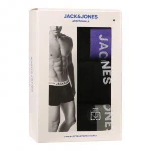 3PACK pánske boxerky Jack and Jones čierne (12268482) L, trenky