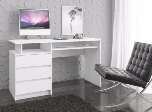 Ak furniture Volně stojící psací stůl CLP 135 cm bílý