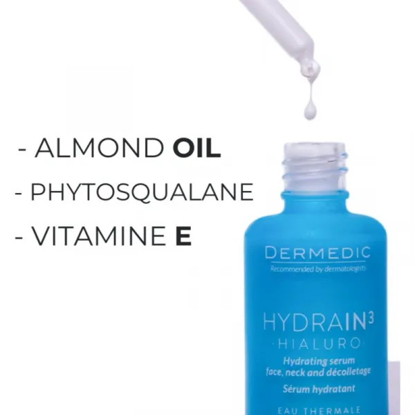 Dermedic Hydrain3 Hialuro hydratačné pleťové sérum pre suchú až veľmi suchú pleť 30 ml
