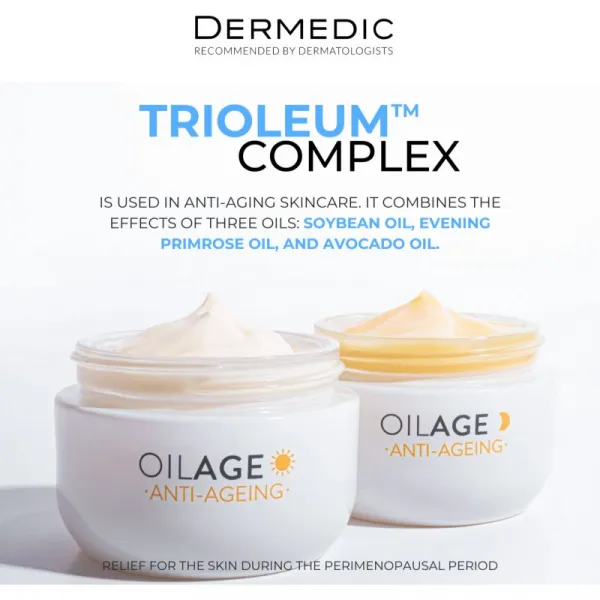 Dermedic Oilage Anti-Ageing vyživujúci denný krém pre obnovu hutnosti pleti 50 g