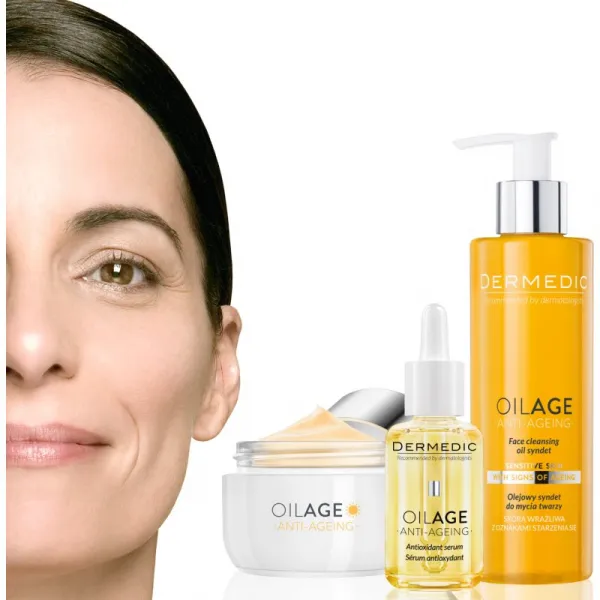 Dermedic Oilage Anti-Ageing vyživujúci denný krém pre obnovu hutnosti pleti 50 g