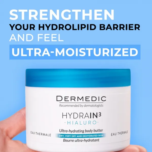 Dermedic Hydrain3 Hialuro intenzívne hydratačné telové maslo 225 ml