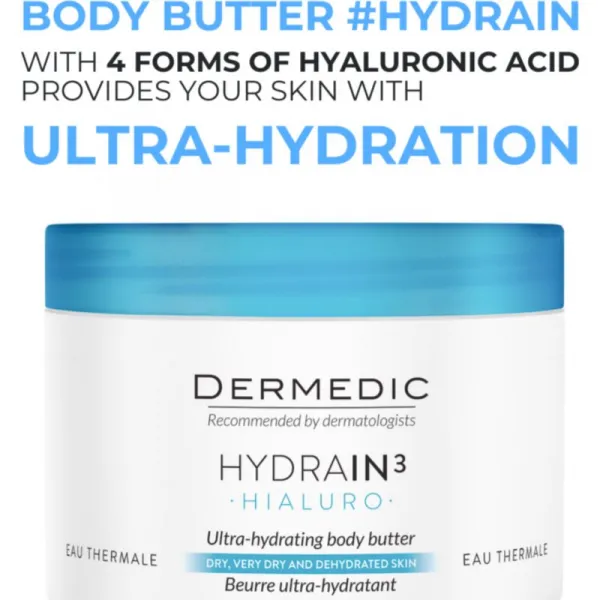 Dermedic Hydrain3 Hialuro intenzívne hydratačné telové maslo 225 ml