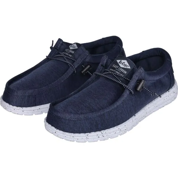 Lee Cooper CANVAS Pánske mokasíny, tmavo modrá, veľkosť