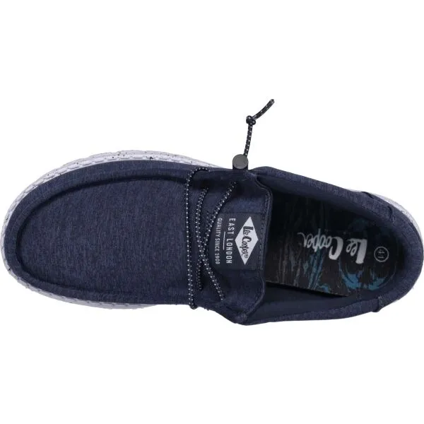 Lee Cooper CANVAS Pánske mokasíny, tmavo modrá, veľkosť