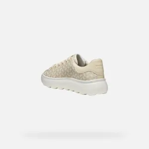 Cream women's sneakers Geox Spherica EC4.1 - Women's