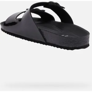 Black women's slippers Geox Brionia R - Women's