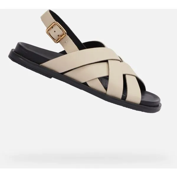 Cream women's sandals Geox Adelash - Women's