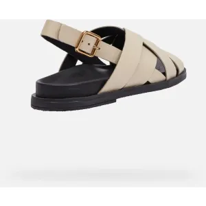 Cream women's sandals Geox Adelash - Women's