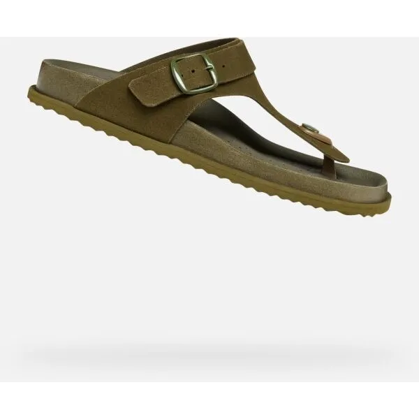 Geox D SANDYBETT Dámske žabky, khaki, veľkosť