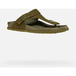 Geox D SANDYBETT Dámske žabky, khaki, veľkosť