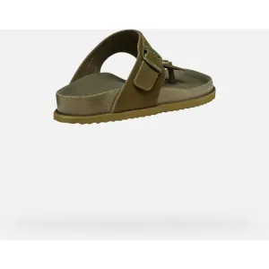 Geox D SANDYBETT Dámske žabky, khaki, veľkosť