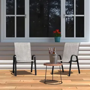 MultiGarden Sada 2 ks zahradních židlí BLOCK světle šedá