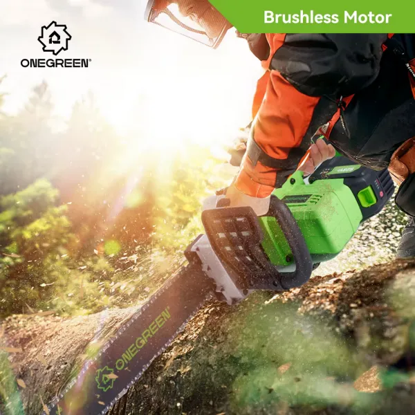 OneVan / OneGreen ONEGREEN / OneVan Najsilnejšia v ponuke, silná výkonná píla 8000W 16-palcová 40cm bezuhlíková elektrická reťazová píla.Vhodné pre batériu MAKITA 18V + rezervná reťaz v cene. Výkonné 21V  928Vf 6Ah 2 batérie