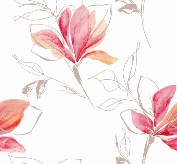 Záves dekoračný, OXY Magnolie, červená, 150 cm 150 cm