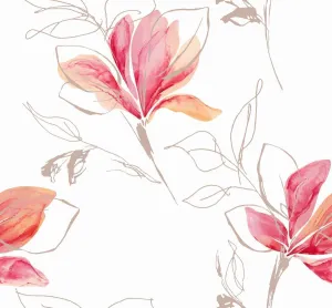 Záves dekoračný, OXY Magnolie, červená, 150 cm 150 cm