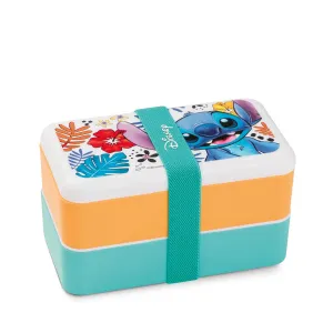Egan Svačinový box Stitch, dvoupatrový s příborem