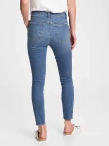 GAP Džínsy high rise true skinny with secret smoothing pockets Modrá