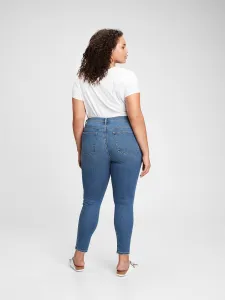 GAP Džínsy high rise true skinny with secret smoothing pockets Modrá