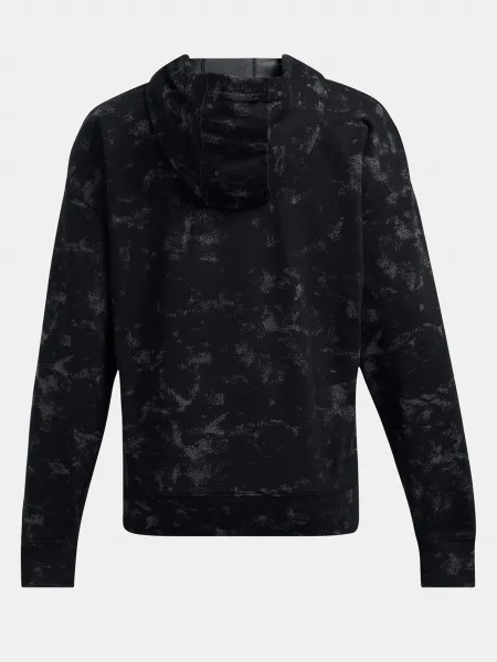 Čierna dámska vzorovaná mikina Under Armour Project Rock Terry Underground Hoodie