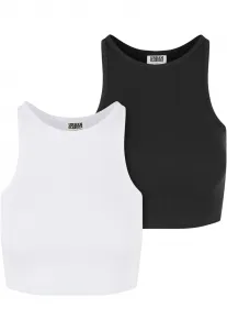 Women's cropped top - 2 packs white+black
