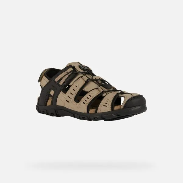 Beige men's sandals Geox Strada - Men's