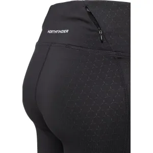 Northfinder TERRA Dámske outdoorové 3/4 legíny, čierna, veľkosť