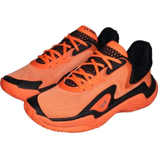 Under Armour SPAWN 7 Pánska basketbalová obuv, oranžová, veľkosť 43