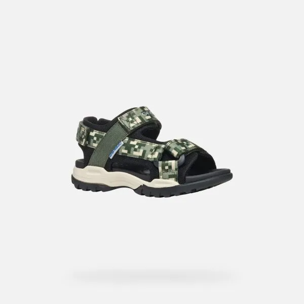 Dark green boys' sandals Geox Borealis - Boys