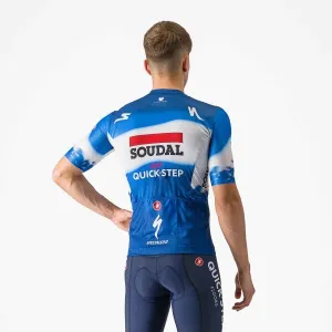 Castelli QUICK STEP COMPETIZIONE Pánsky cyklistický dres, modrá, veľkosť