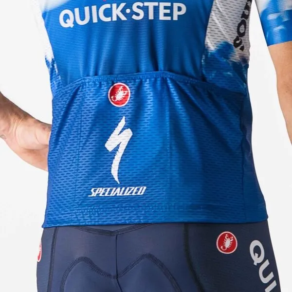 Castelli QUICK STEP COMPETIZIONE Pánsky cyklistický dres, modrá, veľkosť