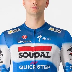 Castelli QUICK STEP COMPETIZIONE Pánsky cyklistický dres, modrá, veľkosť