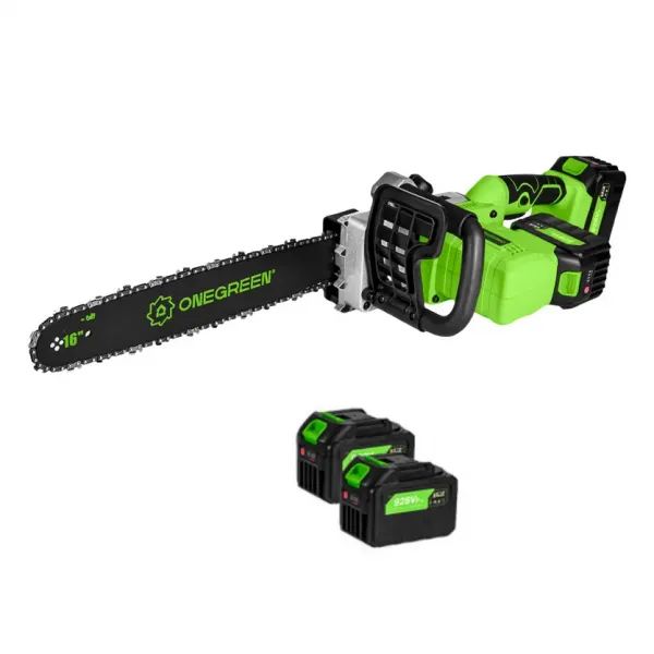 OneVan / OneGreen ONEGREEN / OneVan Najsilnejšia v ponuke, silná výkonná píla 8000W 16-palcová 40cm bezuhlíková elektrická reťazová píla.Vhodné pre batériu MAKITA 18V + rezervná reťaz v cene. Výkonné 21V  928Vf 6Ah 2 batérie