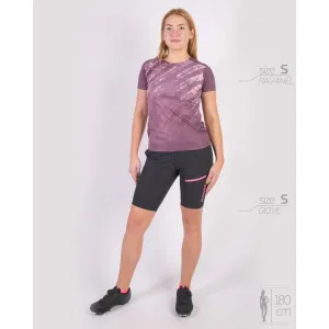 Klimatex RAVANEL Dámske MTB tričko s krátkym rukávom, fialová, veľkosť
