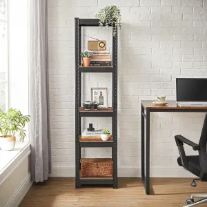 SONGMICS Regál s vysokou nosností industriální 150 x 37 cm, černý a ořech
