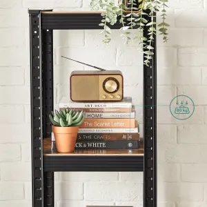 SONGMICS Regál s vysokou nosností industriální 150 x 37 cm, černý a ořech