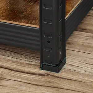 SONGMICS Regál s vysokou nosností industriální 150 x 37 cm, černý a ořech